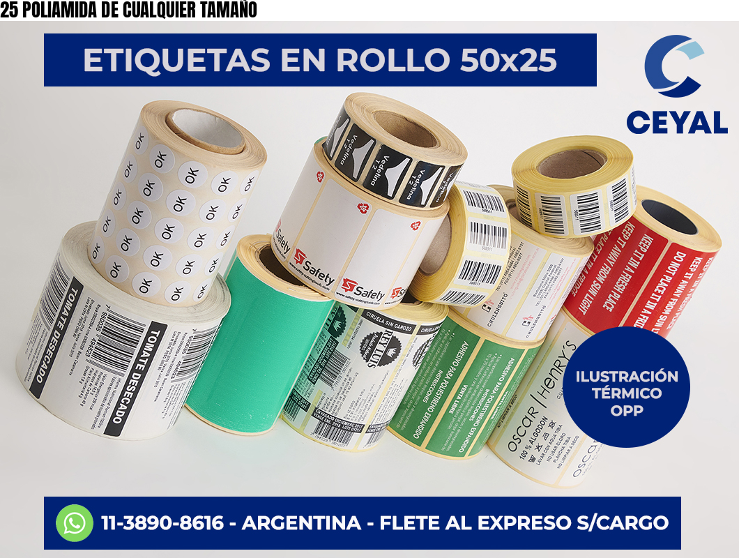 25 POLIAMIDA DE CUALQUIER TAMAÑO