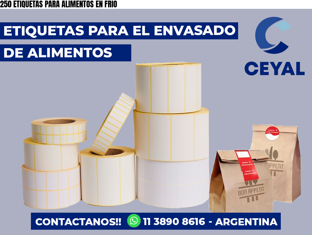 250 ETIQUETAS PARA ALIMENTOS EN FRIO