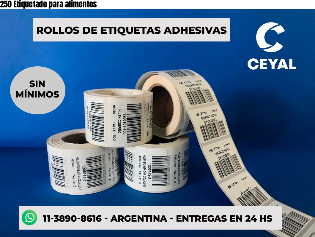 250 Etiquetado para alimentos