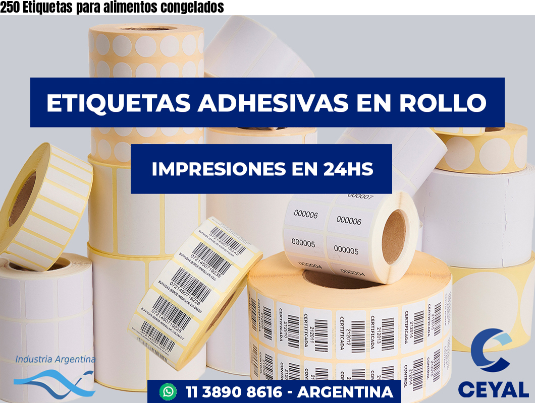 250 Etiquetas para alimentos congelados