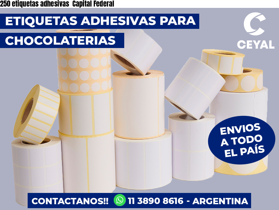 250 etiquetas adhesivas Capital Federal