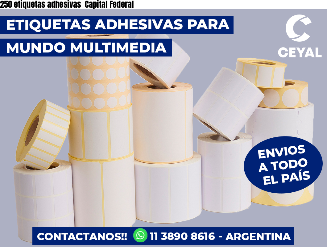 250 etiquetas adhesivas Capital Federal