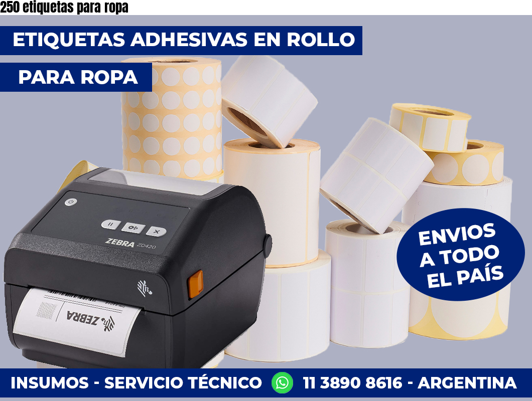 250 etiquetas para ropa