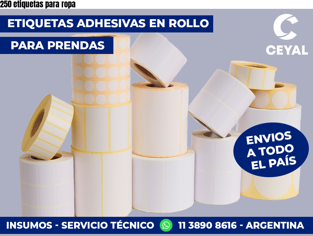 250 etiquetas para ropa