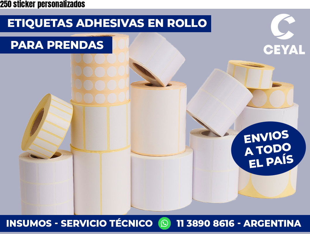 250 sticker personalizados 