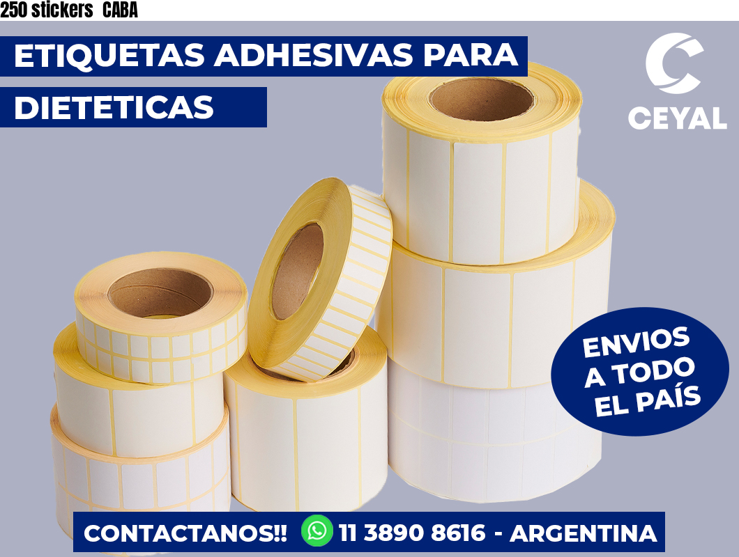 250 stickers CABA