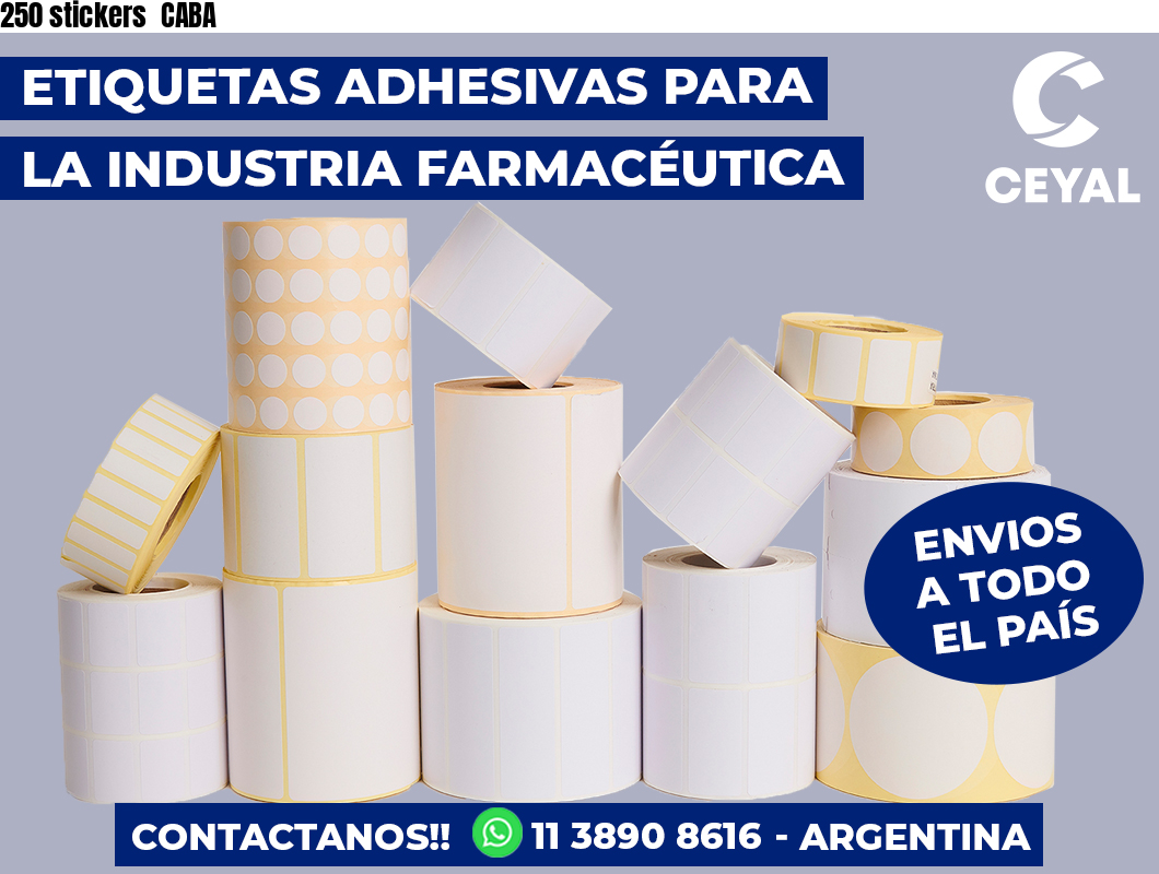 250 stickers CABA