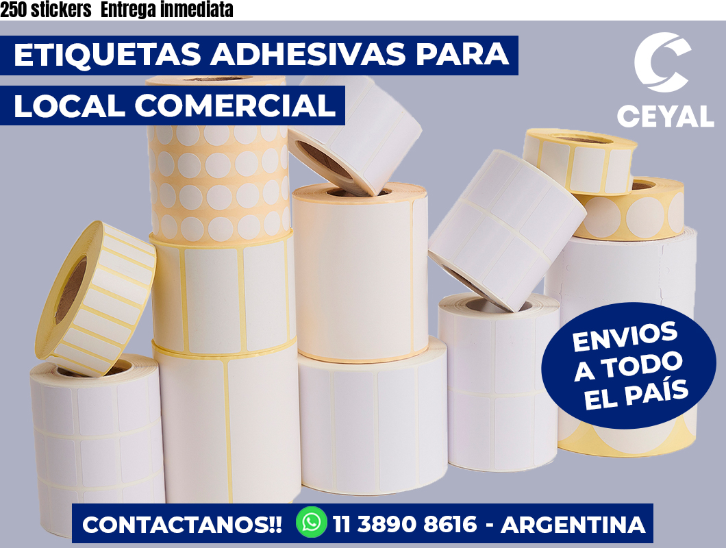 250 stickers Entrega inmediata