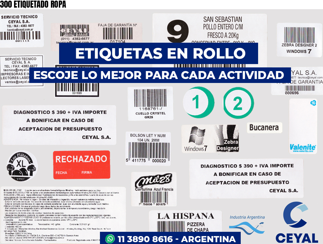 300 ETIQUETADO ROPA