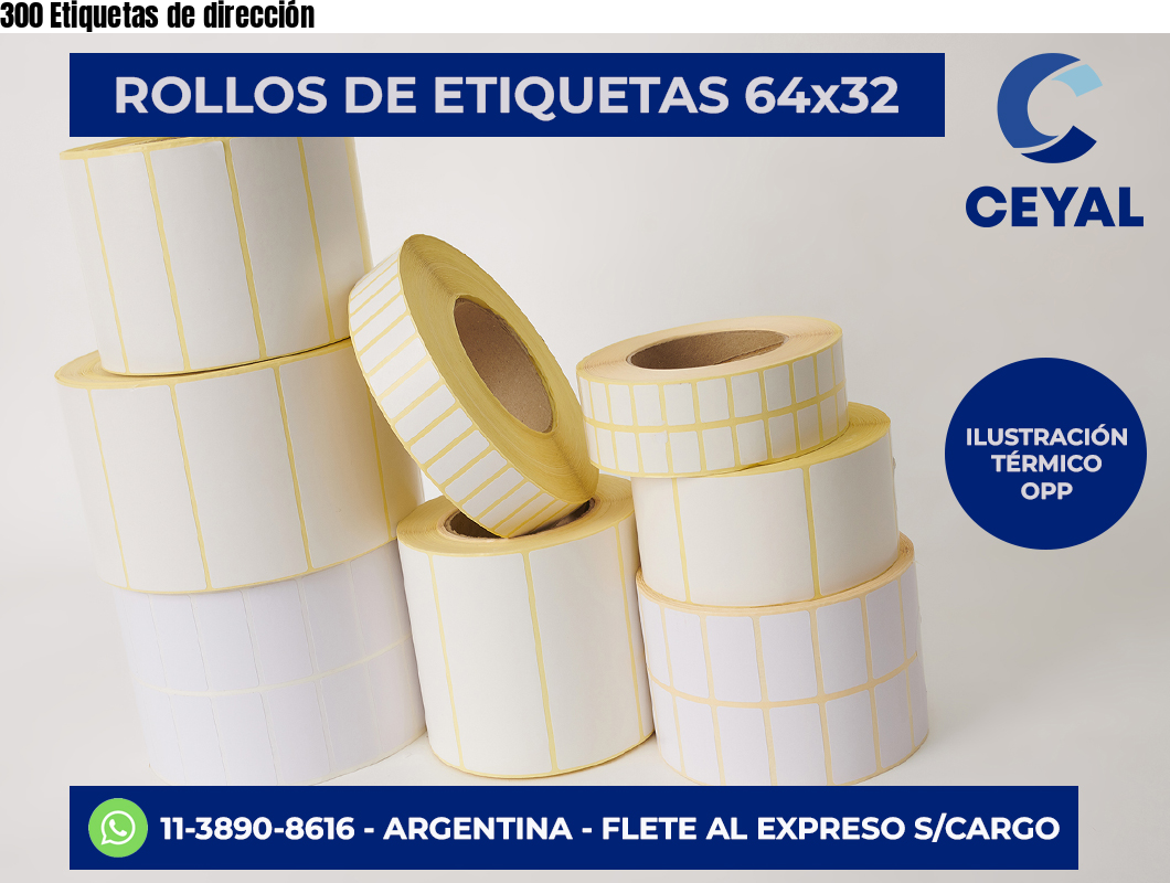 300 Etiquetas de dirección