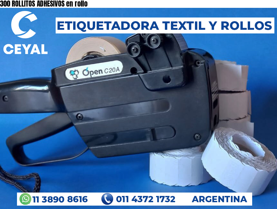 300 ROLLITOS ADHESIVOS en rollo