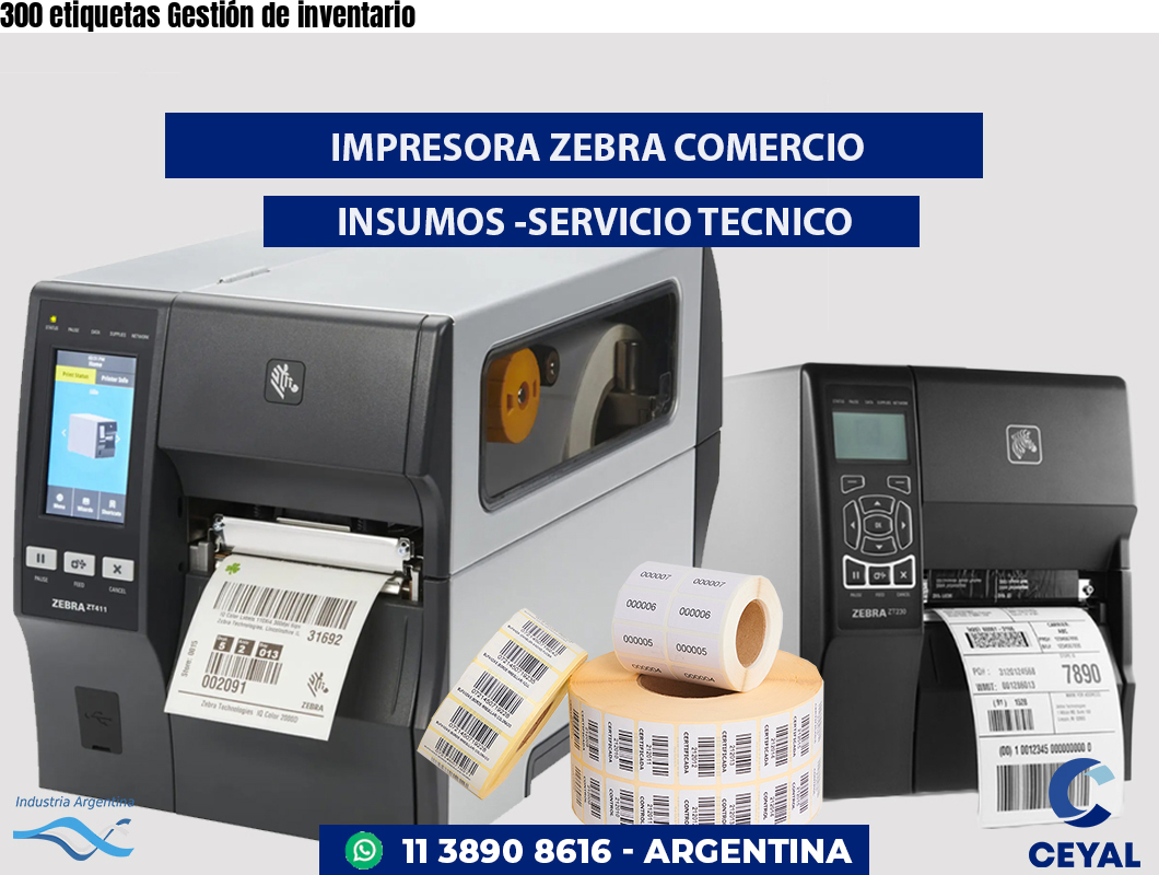 300 etiquetas Gestión de inventario