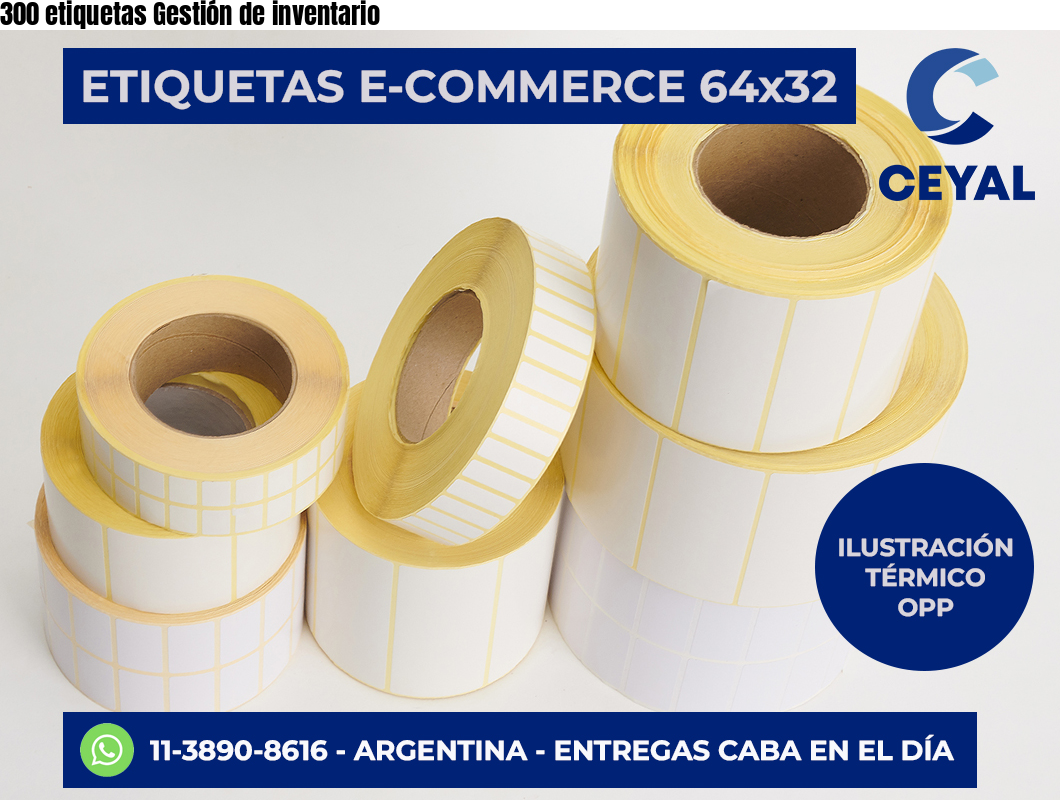 300 etiquetas Gestión de inventario