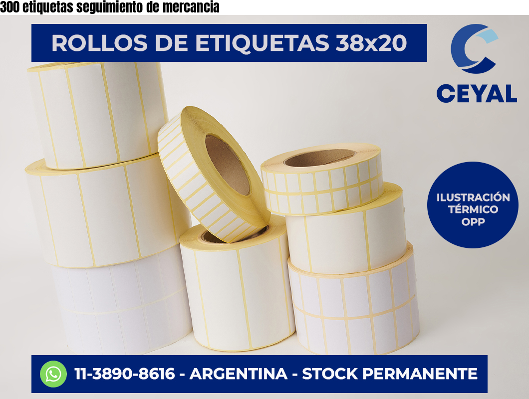 300 etiquetas seguimiento de mercancia