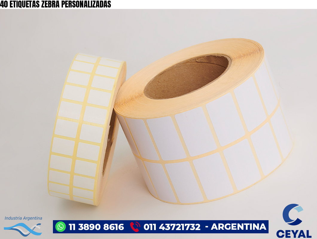 40 ETIQUETAS ZEBRA PERSONALIZADAS