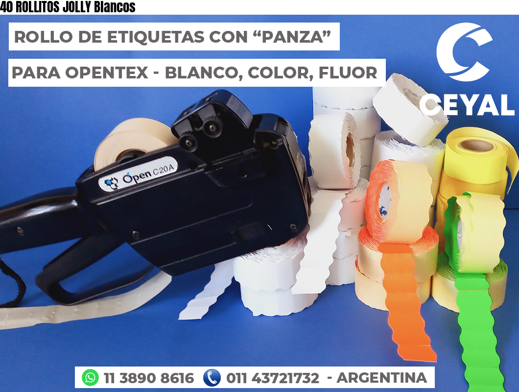 40 ROLLITOS JOLLY Blancos