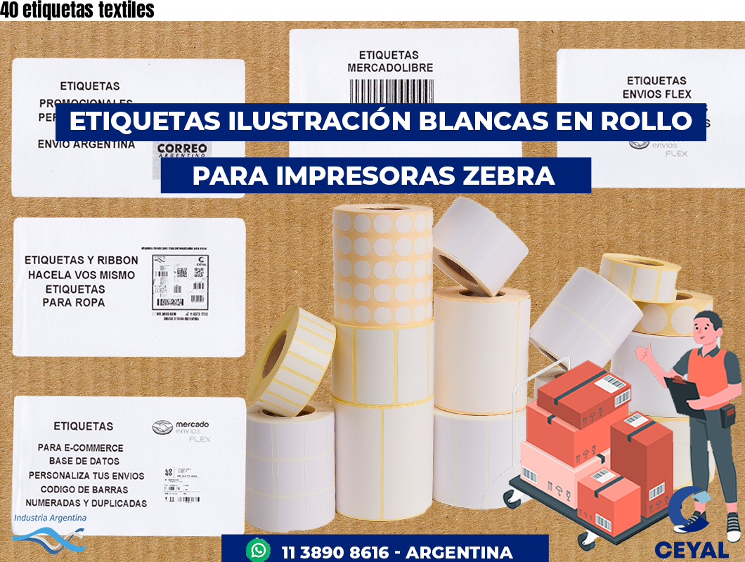 40 etiquetas textiles