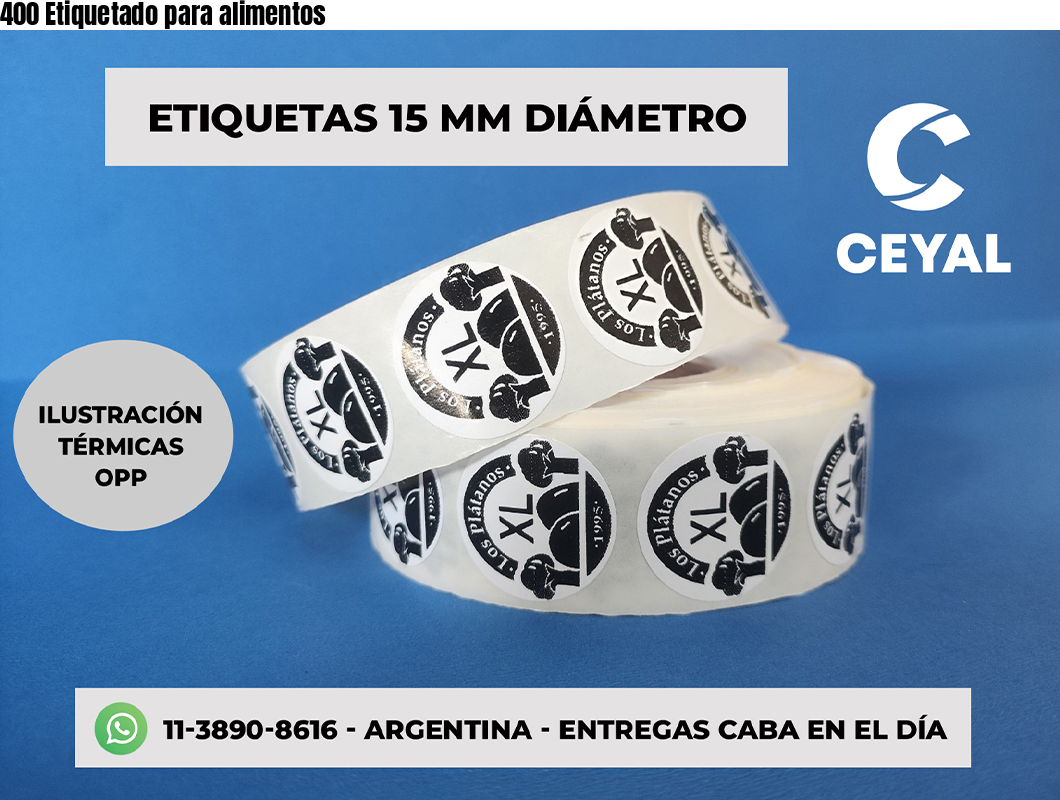 400 Etiquetado para alimentos