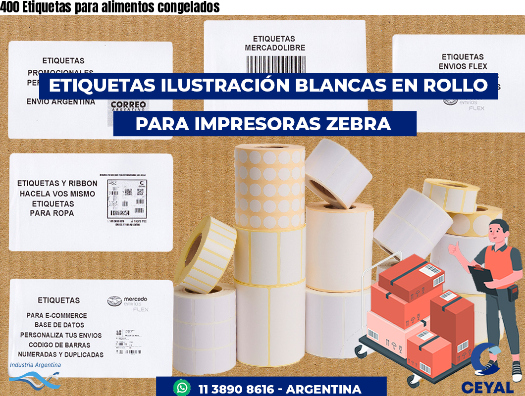 400 Etiquetas para alimentos congelados