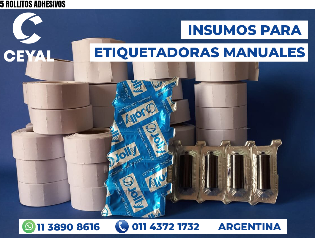5 ROLLITOS ADHESIVOS