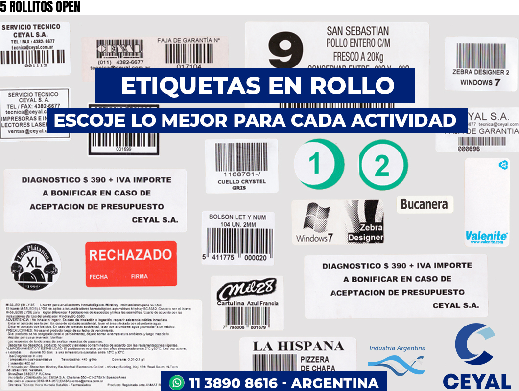 5 ROLLITOS OPEN
