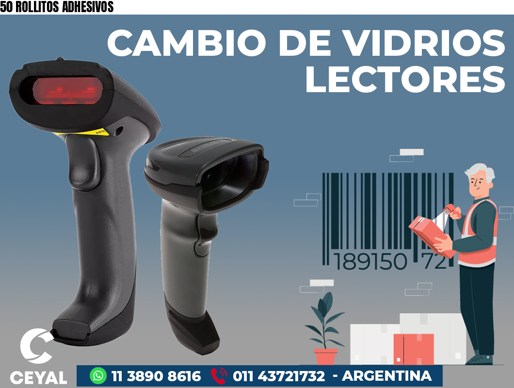 50 ROLLITOS ADHESIVOS