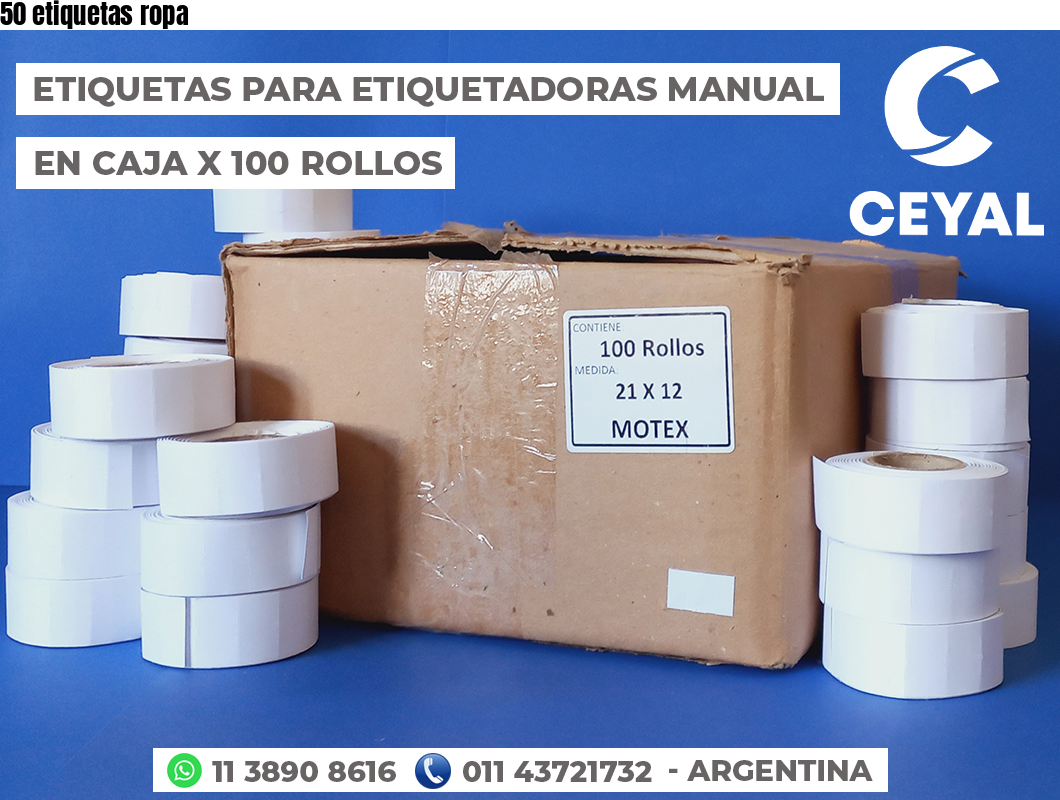 50 etiquetas ropa
