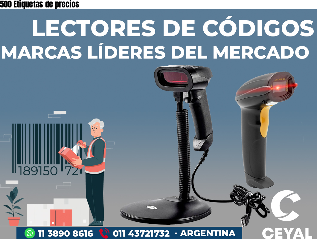 500 Etiquetas de precios