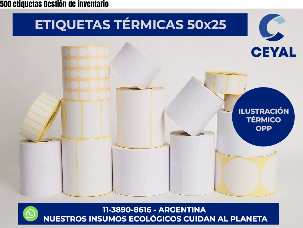 500 etiquetas Gestión de inventario