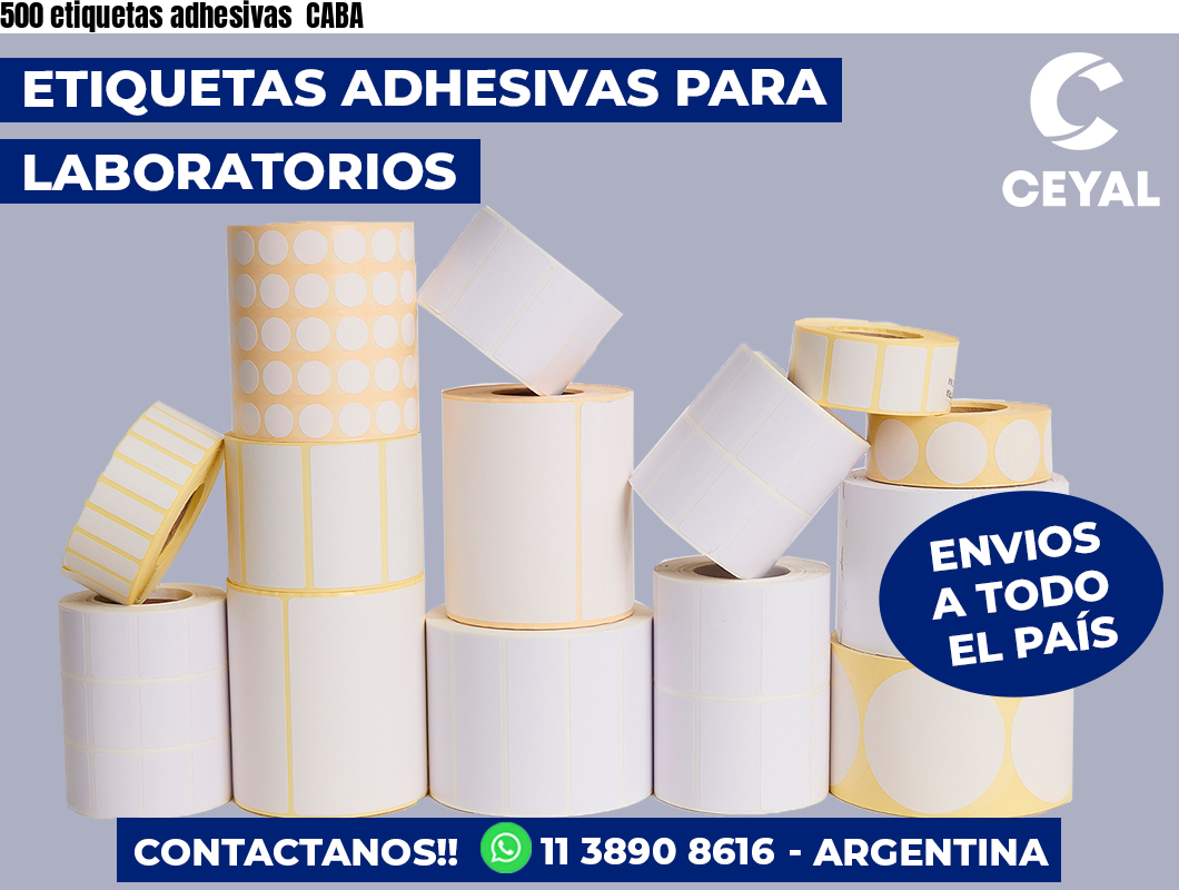 500 etiquetas adhesivas CABA