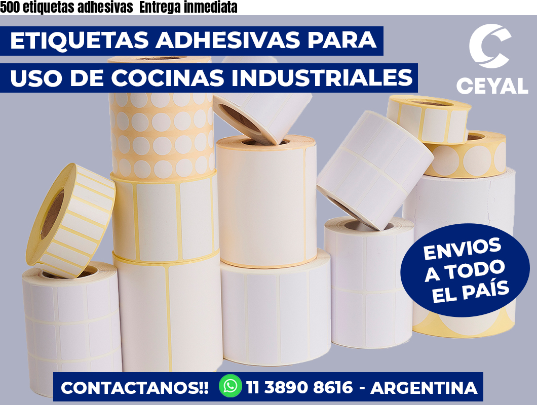 500 etiquetas adhesivas Entrega inmediata