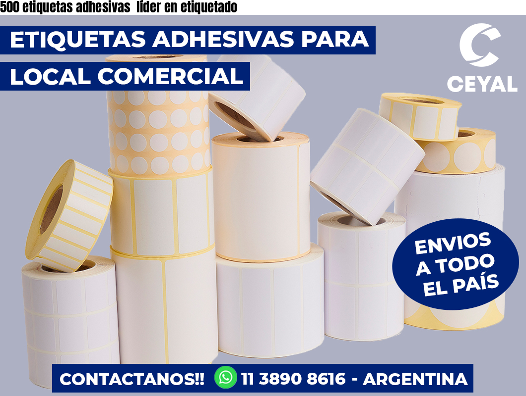 500 etiquetas adhesivas líder en etiquetado