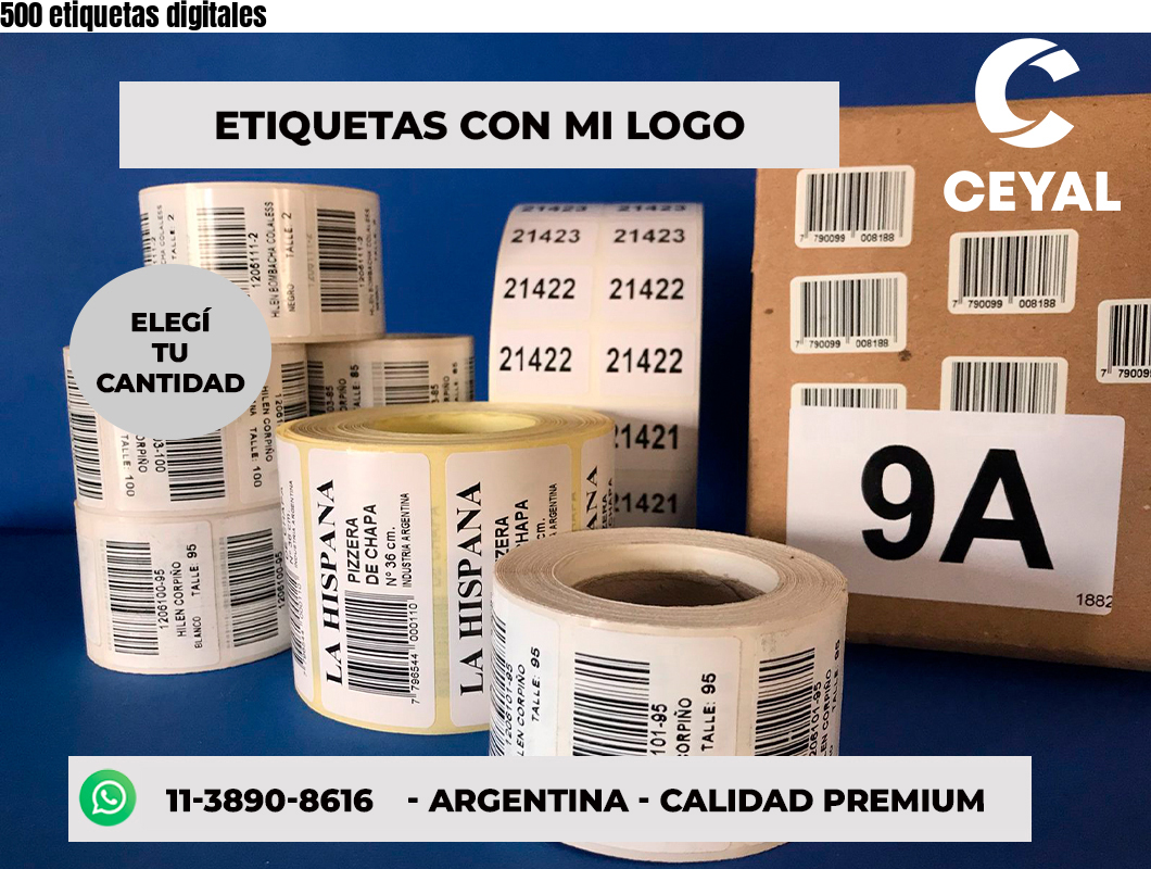500 etiquetas digitales