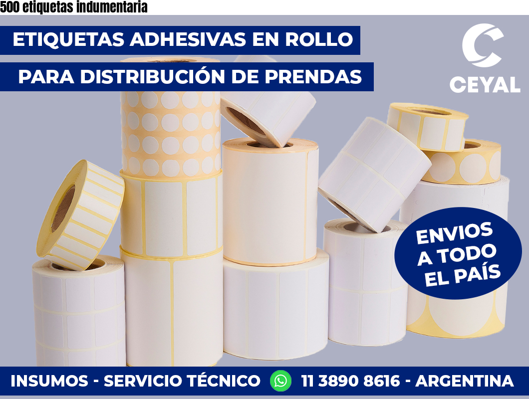 500 etiquetas indumentaria