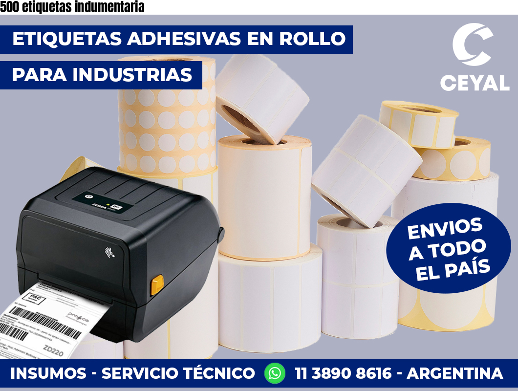 500 etiquetas indumentaria
