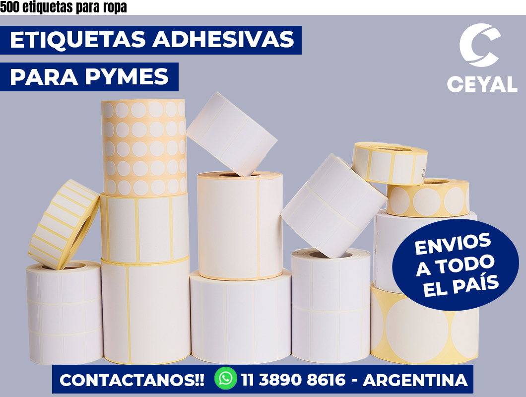 500 etiquetas para ropa