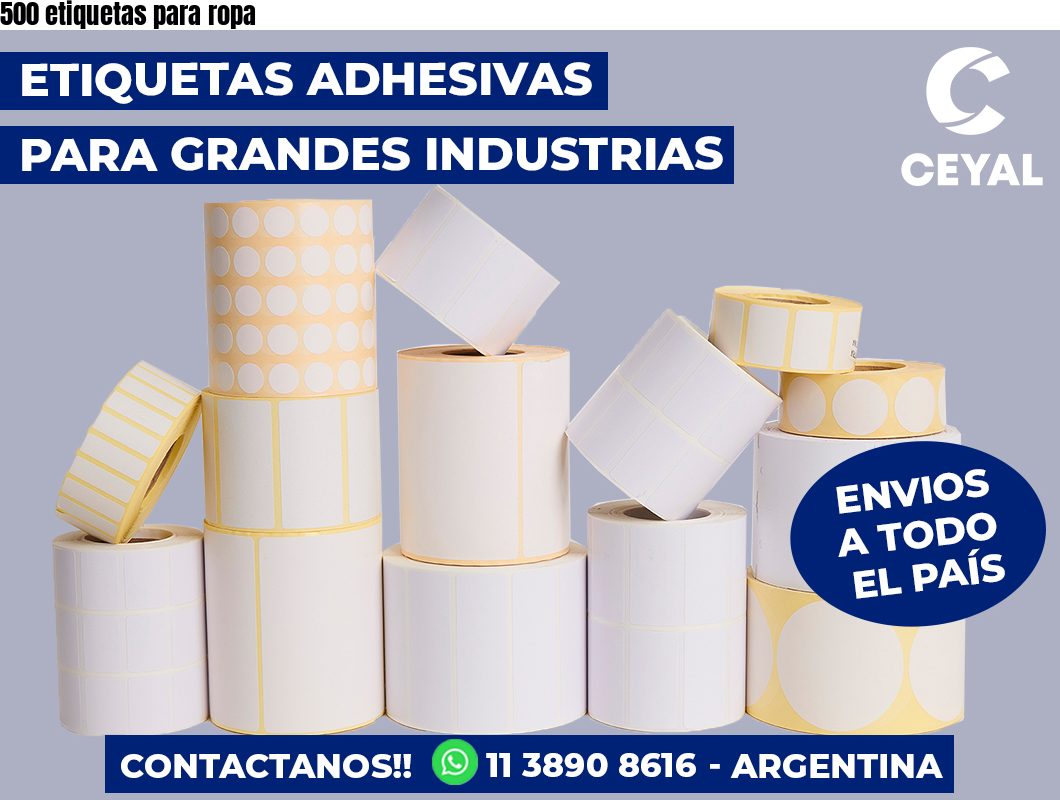 500 etiquetas para ropa