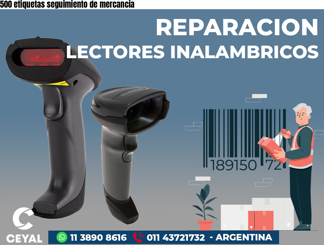 500 etiquetas seguimiento de mercancia