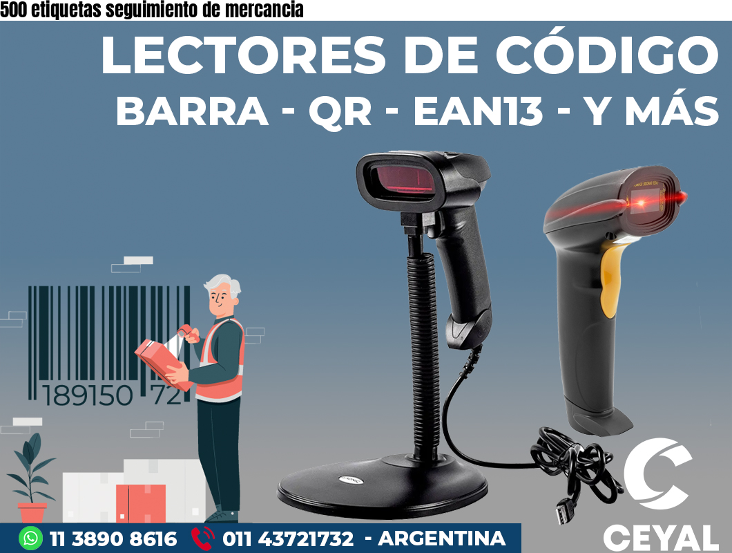 500 etiquetas seguimiento de mercancia
