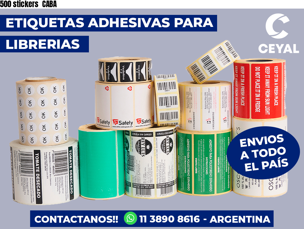 500 stickers  CABA