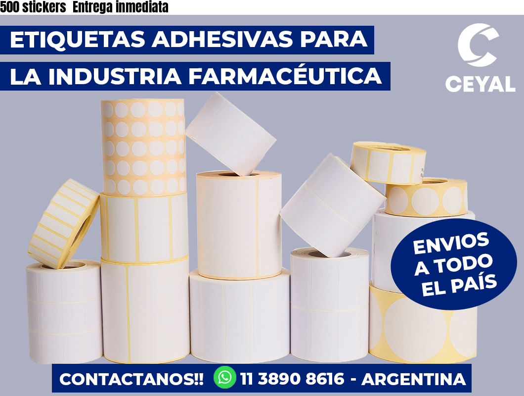 500 stickers Entrega inmediata
