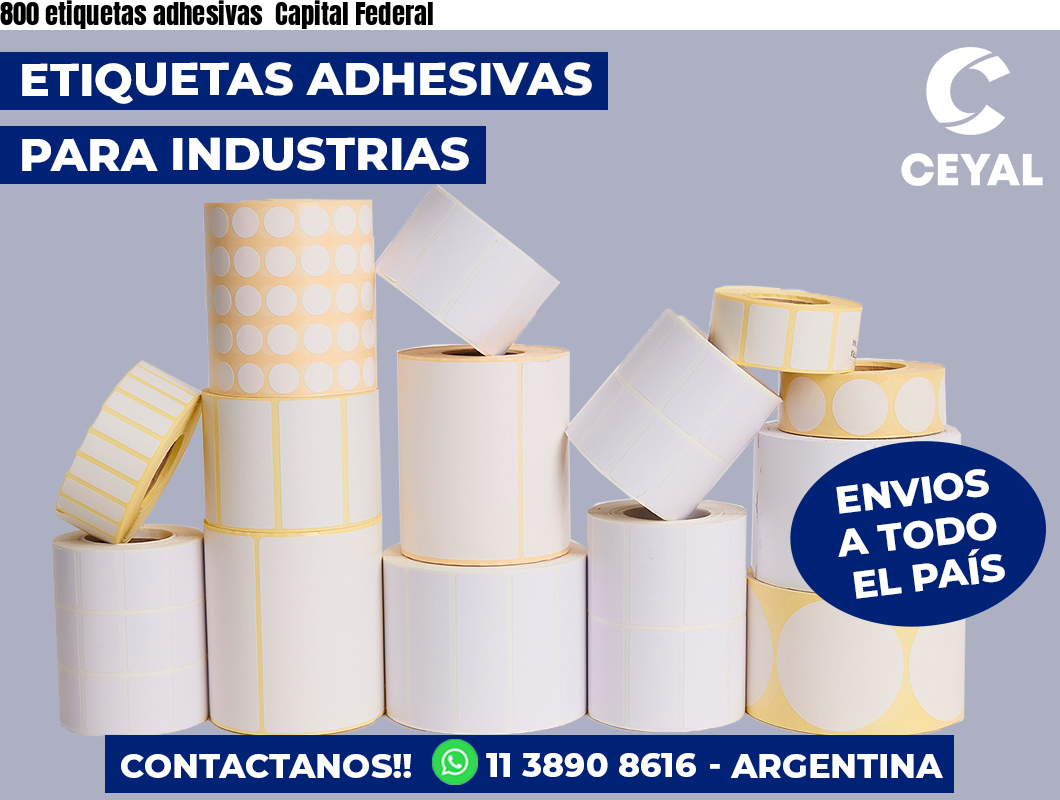 800 etiquetas adhesivas Capital Federal