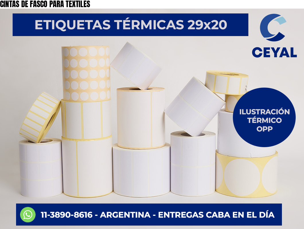 CINTAS DE FASCO PARA TEXTILES