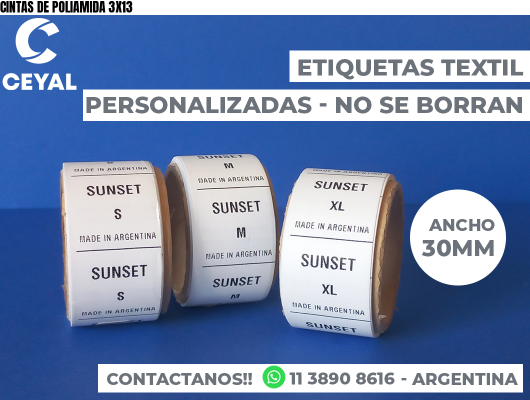 CINTAS DE POLIAMIDA 3X13