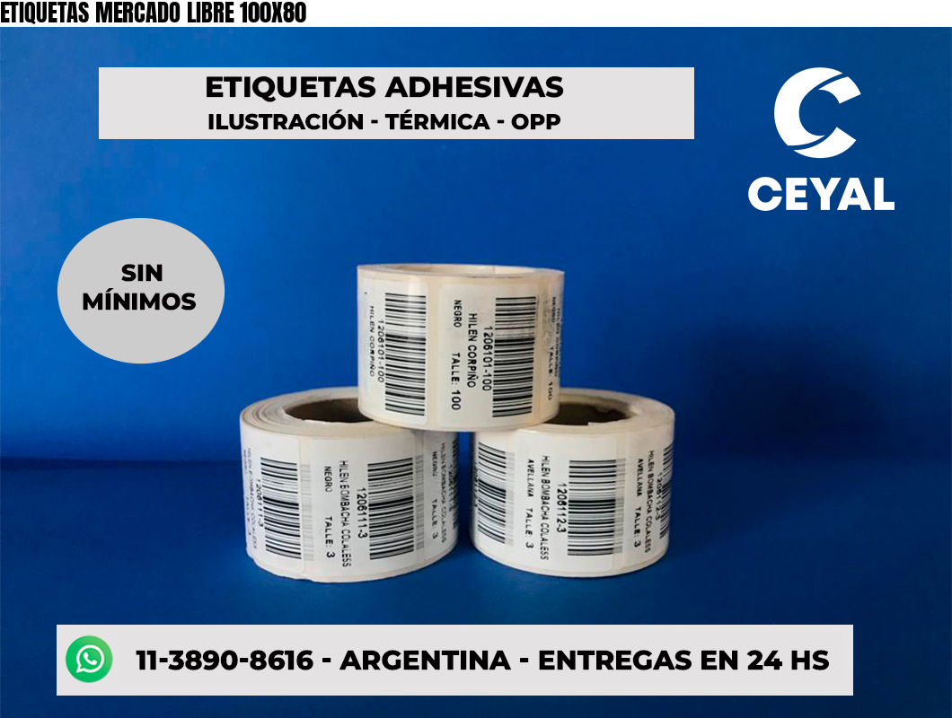 ETIQUETAS MERCADO LIBRE 100X80