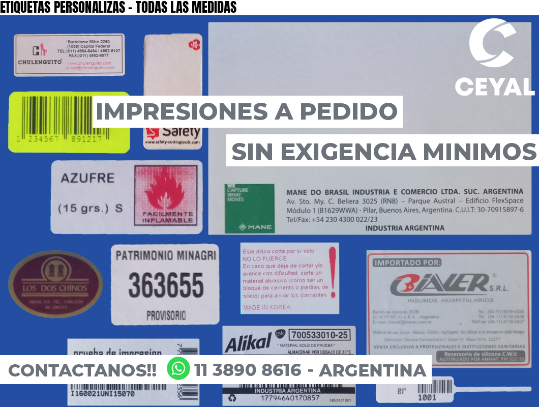 ETIQUETAS PERSONALIZAS – TODAS LAS MEDIDAS