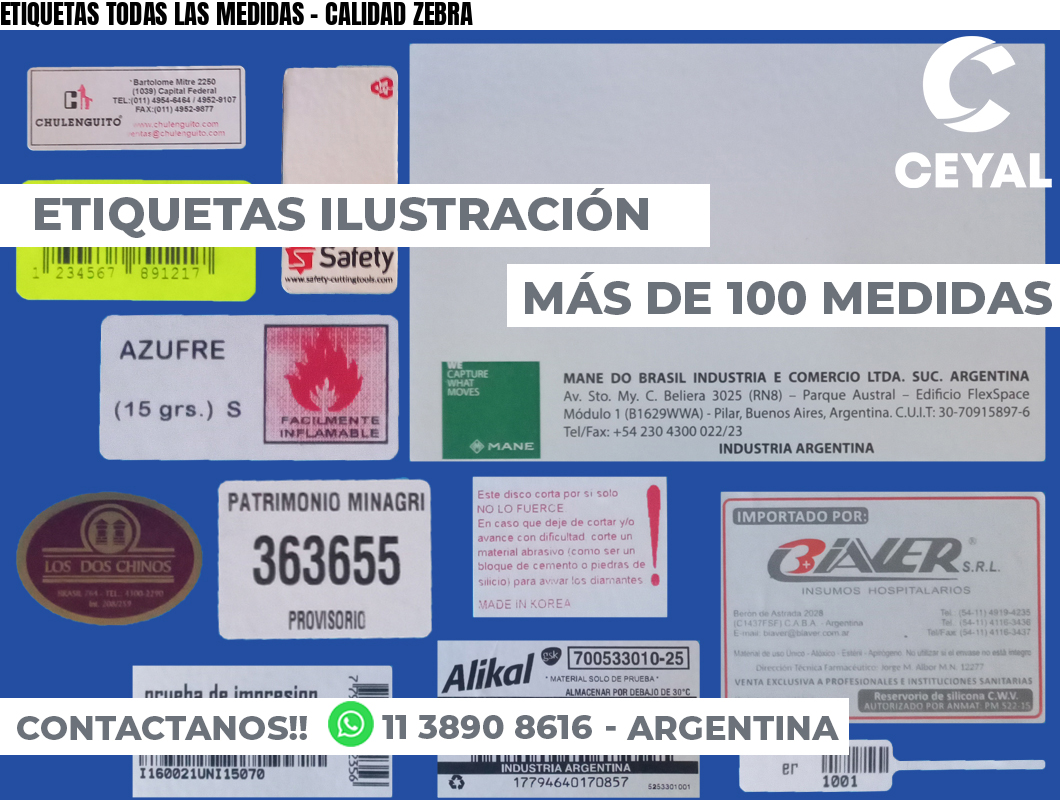 ETIQUETAS TODAS LAS MEDIDAS – CALIDAD ZEBRA