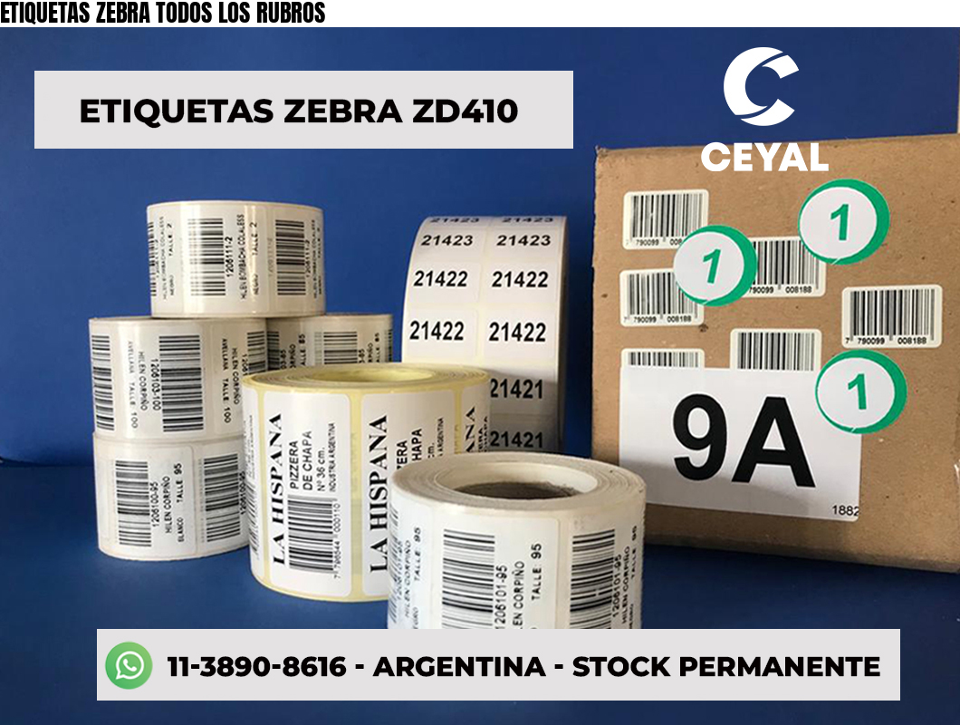 ETIQUETAS ZEBRA TODOS LOS RUBROS