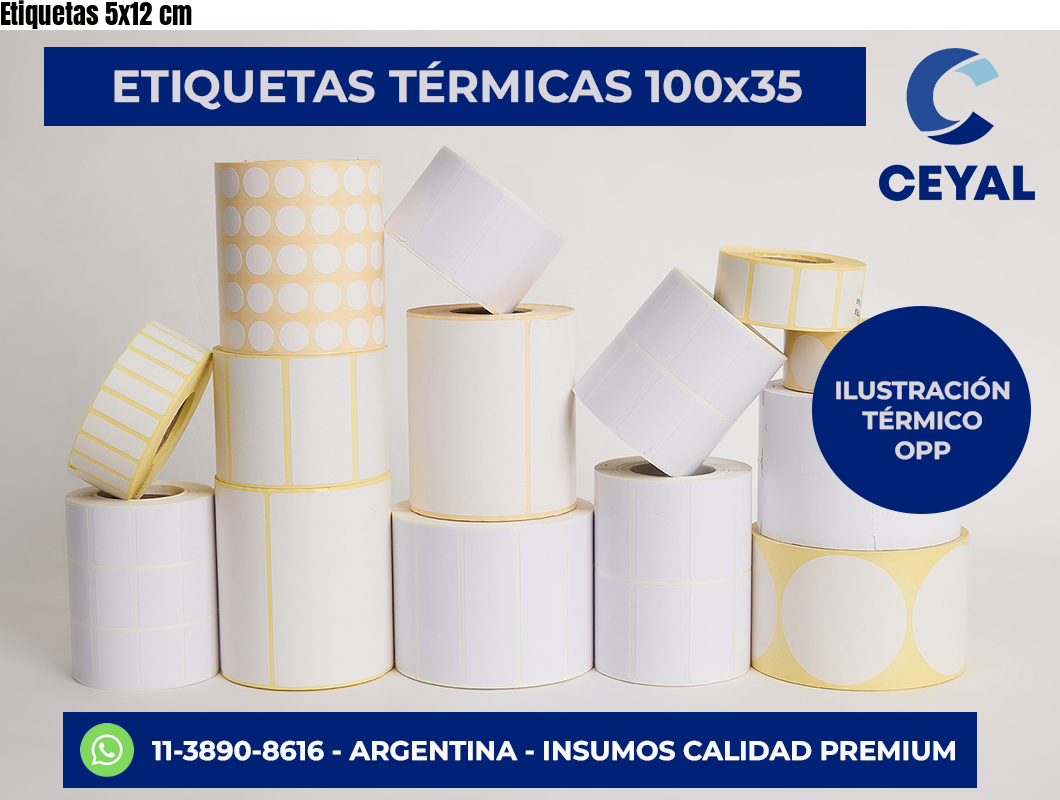 Etiquetas 5×12 cm