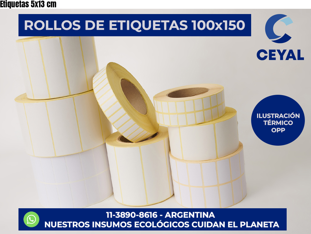 Etiquetas 5×13 cm